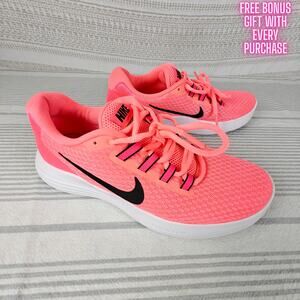 Nike Lunarlon Bright Pink Orange Running Shoes Women’s Size 8